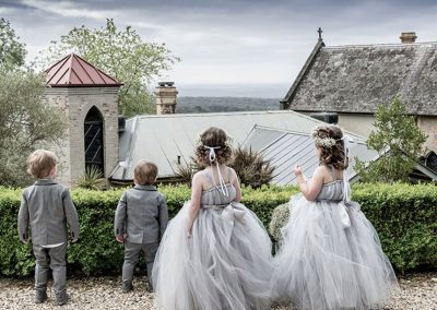Flower girls and page boys, wedding at The Convent Daylesford