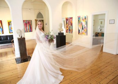 Bride photoshoot in Gallery - The Convent, Daylesford