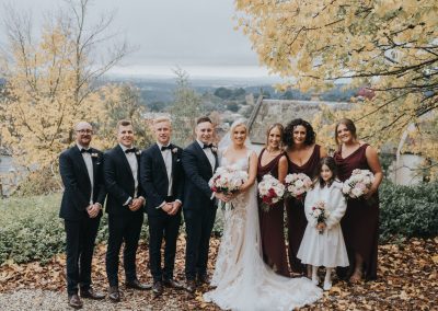 Bridal party - autumn wedding at the Convent Daylesford